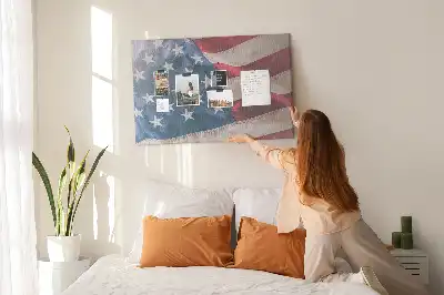 Nástenka do detskej izby s motívom americkej vlajky