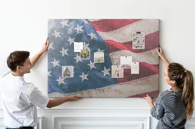Nástenka do detskej izby s motívom americkej vlajky