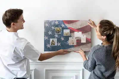 Nástenka do detskej izby s motívom americkej vlajky