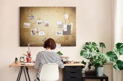 Korková nástenka Archívny zemský glóbus sépia