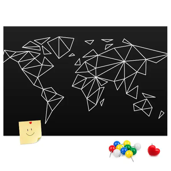 Nástenka do detskej izby Moderná mapa sveta