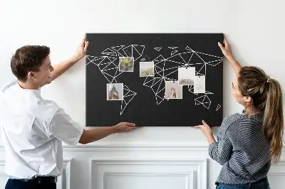 Nástenka do detskej izby Moderná mapa sveta