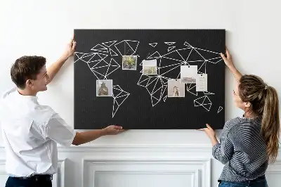 Nástenka do detskej izby Moderná mapa sveta