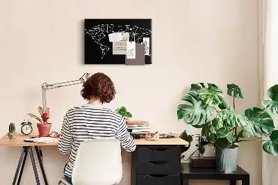 Nástenka do detskej izby Moderná mapa sveta