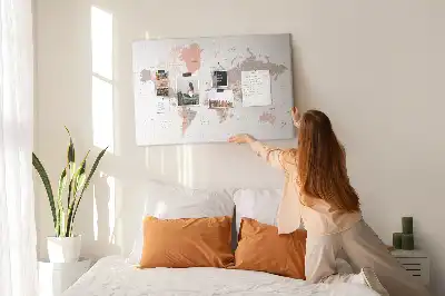 Korková nástenka Detailná mapa sveta