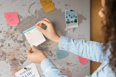 Korková nástenka Detailná mapa sveta