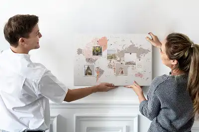 Korková nástenka Detailná mapa sveta