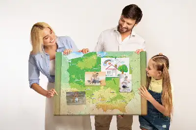 Nástenka do detskej izby s fyzickou mapou Poľska