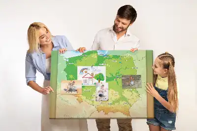 Nástenka do detskej izby s fyzickou mapou Poľska