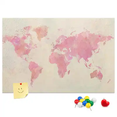 Korková nástenka Pastelová maliarska mapa škvrny