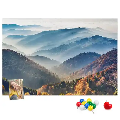 Korková nástenka s motívom horskej krajiny