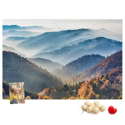 Korková nástenka s motívom horskej krajiny
