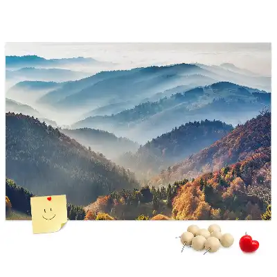 Korková nástenka s motívom horskej krajiny