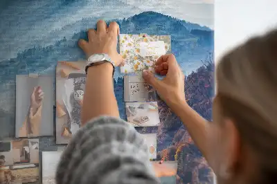 Korková nástenka s motívom horskej krajiny