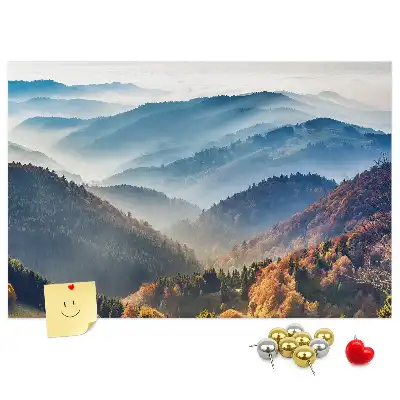 Korková nástenka s motívom horskej krajiny
