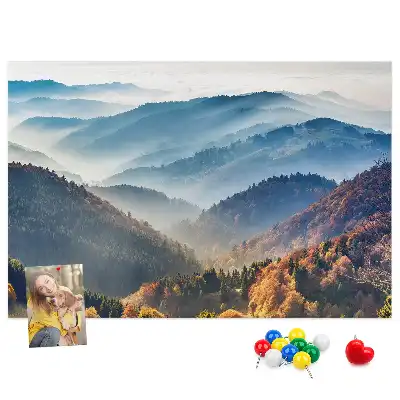 Korková nástenka s motívom horskej krajiny