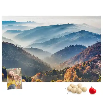Korková nástenka s motívom horskej krajiny