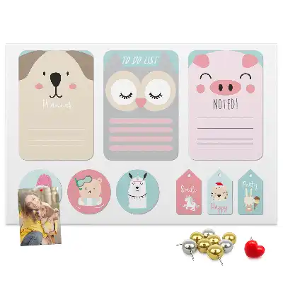 Korková nástenka Šťastné zvieratká