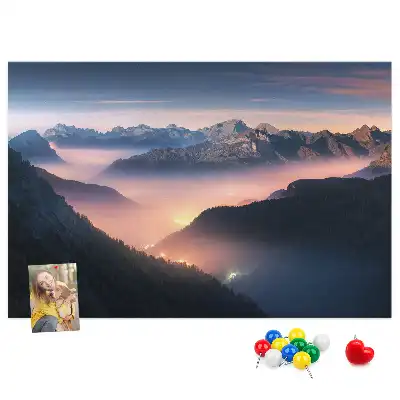 Nástenná nástenka do detskej izby s motívom horskej krajiny