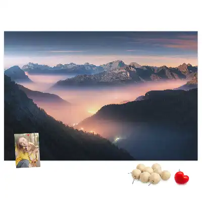 Nástenná nástenka do detskej izby s motívom horskej krajiny