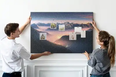 Nástenná nástenka do detskej izby s motívom horskej krajiny