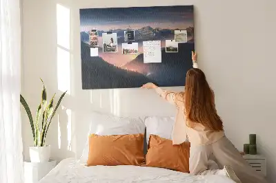 Nástenná nástenka do detskej izby s motívom horskej krajiny
