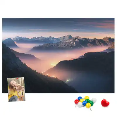 Nástenná nástenka do detskej izby s motívom horskej krajiny
