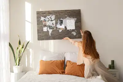 Korková nástenka Mapa sveta na doskách