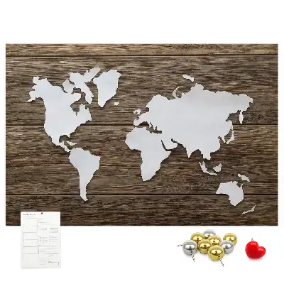 Korková nástenka Mapa sveta na doskách