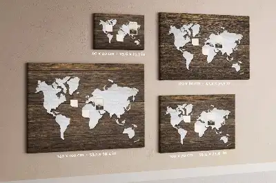 Korková nástenka Mapa sveta na doskách