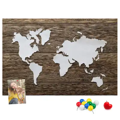 Korková nástenka Mapa sveta na doskách