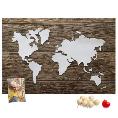 Korková nástenka Mapa sveta na doskách