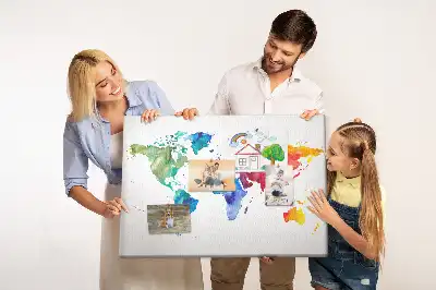 Nástenka do detskej izby Akvarelová mapa sveta