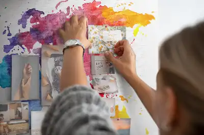 Nástenka do detskej izby Akvarelová mapa sveta