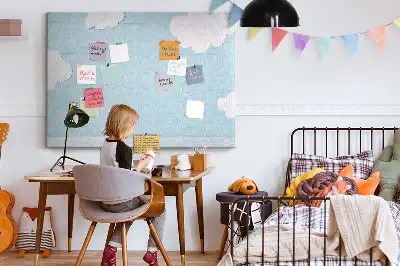 Detská nástenka a tabuľa na písanie