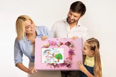 Korková nástenka Srdce z kvetov