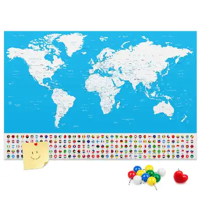 Nástenka do detskej izby Obrysová mapa štátov