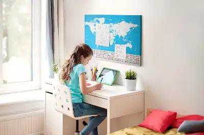 Nástenka do detskej izby Obrysová mapa štátov