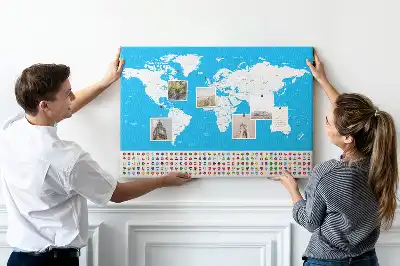 Nástenka do detskej izby Obrysová mapa štátov