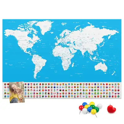 Nástenka do detskej izby Obrysová mapa štátov