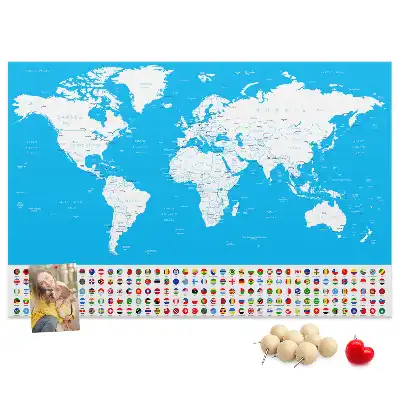 Nástenka do detskej izby Obrysová mapa štátov