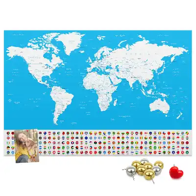 Nástenka do detskej izby Obrysová mapa štátov