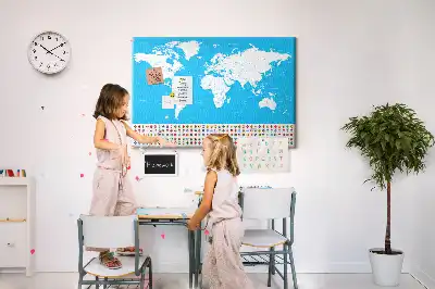 Nástenka do detskej izby Obrysová mapa štátov