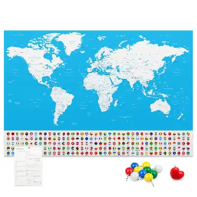 Nástenka do detskej izby Obrysová mapa štátov