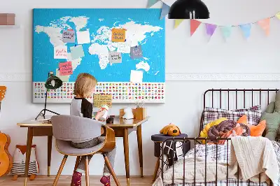 Nástenka do detskej izby Obrysová mapa štátov