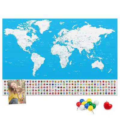 Nástenka do detskej izby Obrysová mapa štátov