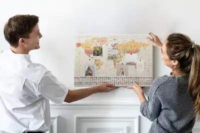 Korková nástenka mapa sveta