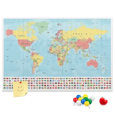 Nástenka do detskej izby Geografia mapa sveta
