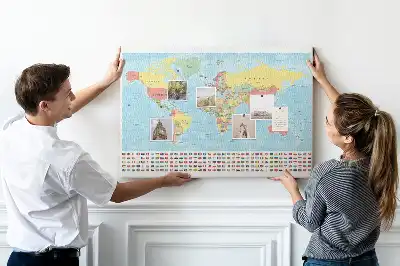 Nástenka do detskej izby Geografia mapa sveta