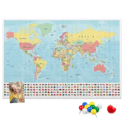 Nástenka do detskej izby Geografia mapa sveta